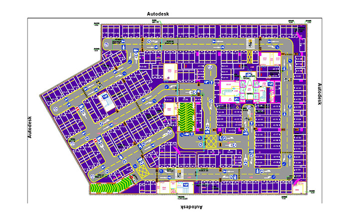 廣東地下停車場CAD平面圖設(shè)計